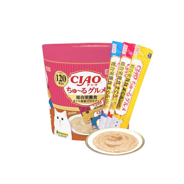 우다다냥이 이나바 챠오츄르 14g 120개입 참치+해물믹스 버라이어티