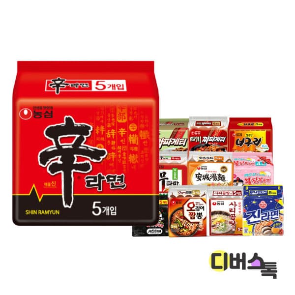 디버스톡 농심 신라면 봉지 5입