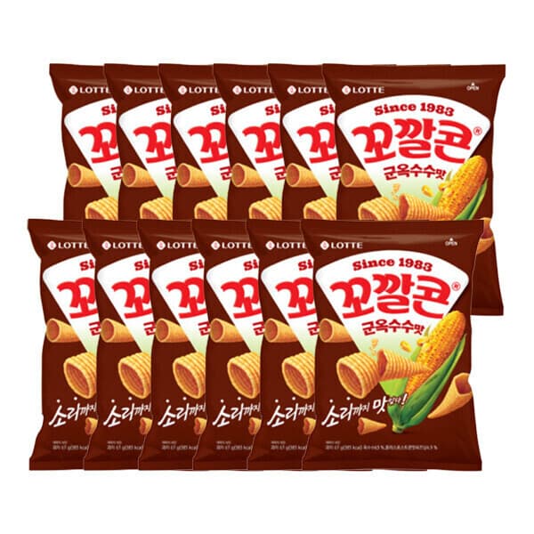 롯데제과-스타배송 꼬깔콘 군옥수수맛 67g 12입