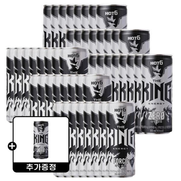 롯데칠성스타배송 핫식스 더킹포스 355ml 24캔 + 제로 355ml 24캔