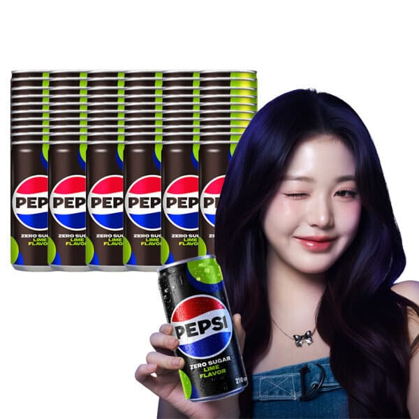 롯데칠성스타배송 펩시제로 라임 210ml 60캔