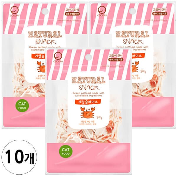 미스터펫스토어 고양이 게살슬라이스 30g 10개