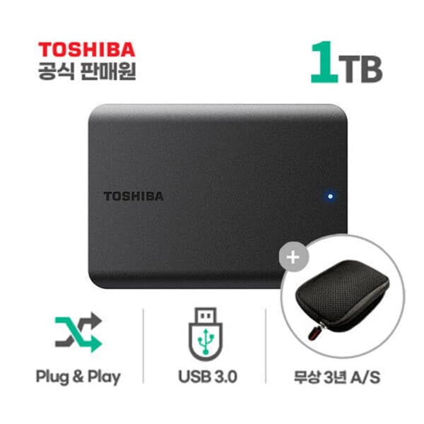 피엘피스토어 도시바 Canvio Basics 칸비오 베이직 A5 1TB 외장하드