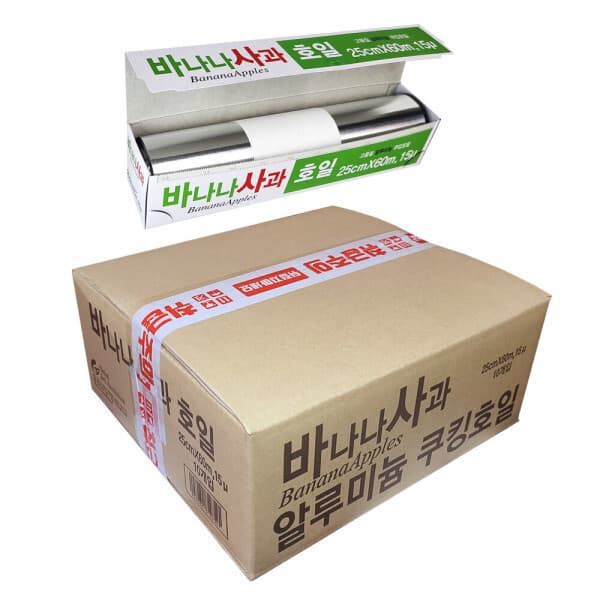 바나나사과 바사 호일 안전포장 25cmX60M 10개 알루미늄 쿠킹호일 - 최저가 79,900원