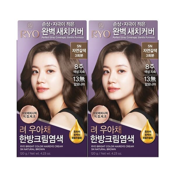 아모레퍼시픽바디헤어 려 우아채 영양새치염색 자연갈색 5N 2개 - 최저가 18,200원