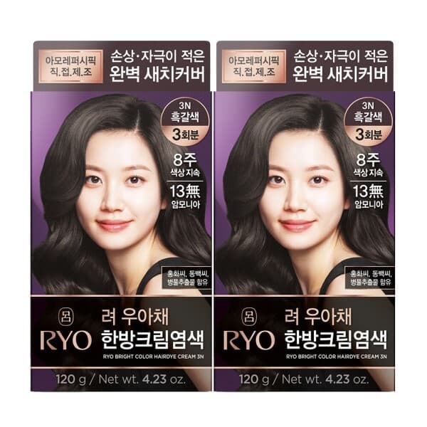 아모레퍼시픽바디헤어 려 우아채 영양새치염색 흑갈색 3N 2개 - 최저가 18,200원