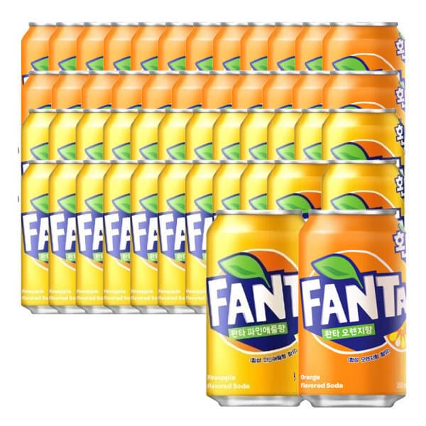 코카콜라-스타배송 환타 오렌지+파인애플 350ml 48캔 - 최저가 36,680원