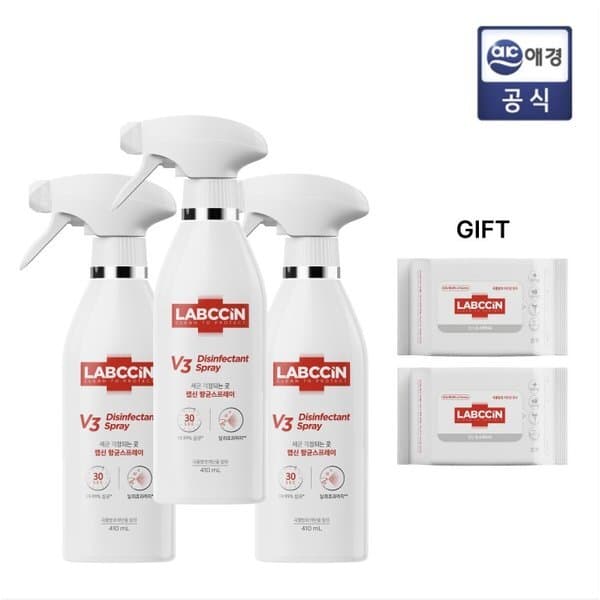 신세계몰 랩신 항균 스프레이 410ml 3개 + 티슈 20매 2개