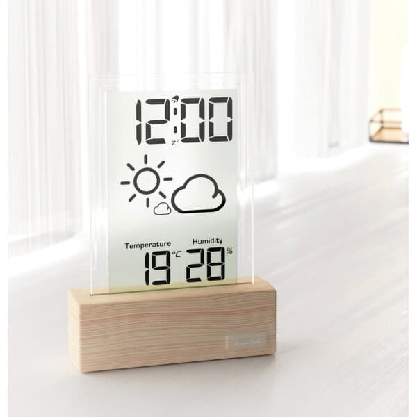 바나나공방(Banana) 바나나공방 유리나무 온습도 날씨 디지털 LCD 탁상시계 - 최저가 20,900원