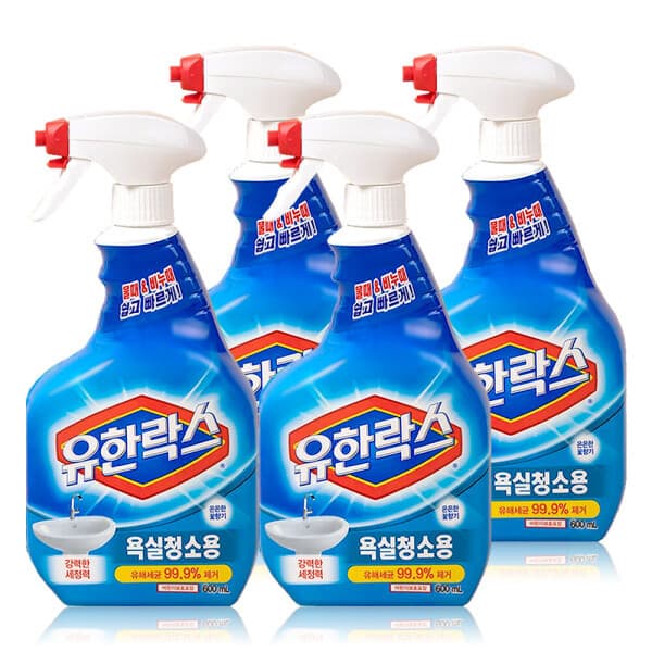 마켓톡 유한락스 욕실청소용 600ml x 4개