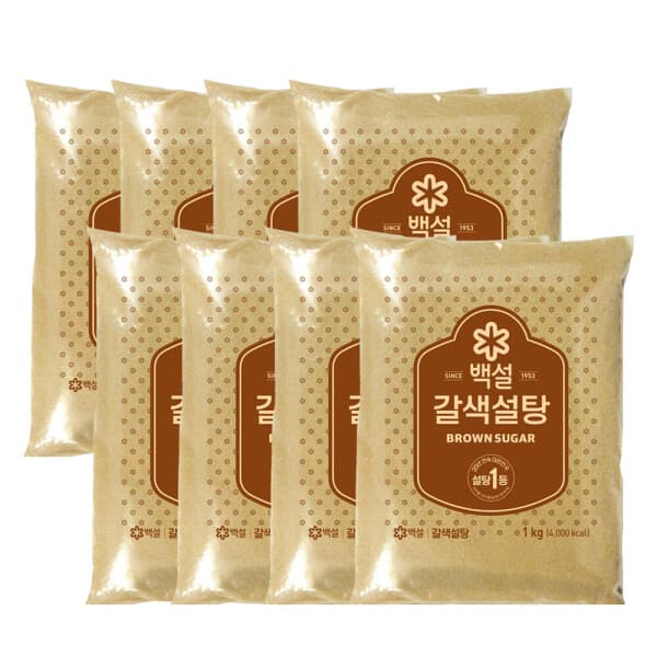 CJ제일제당-스타배송 백설 갈색 설탕 1kg 8봉