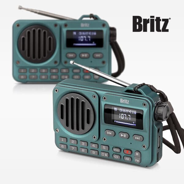 서진이커머스 브리츠 BZ-LV1100 그린 휴대용 무선 블루투스 라디오 스피커