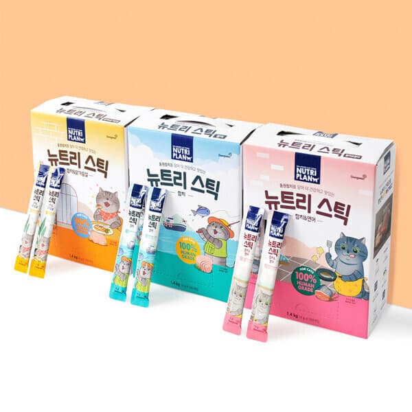 뉴트리플랜 동원 뉴트리플랜 츄르 뉴트리스틱 14g x 100p 3가지맛