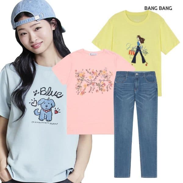 뱅뱅공식스토어 뱅뱅 S/S 반팔티/긴팔티/청바지