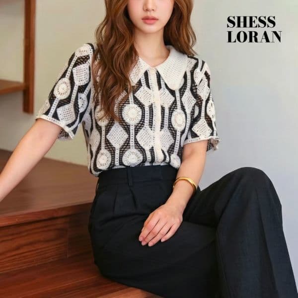 shessloran 쉬즈로렌 반팔티 여름니트 - 최저가 9,900원