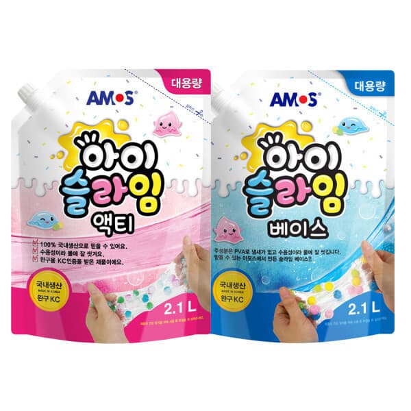 아모스공식스토어 아이슬라임 액티 2.1L 베이스 2.1L 세트