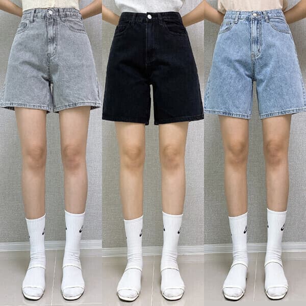 제이엠스타일1 S~2XL 여름 청반바지 4부 하이웨스트 데님 반바지 여성 - 최저가 25,900원