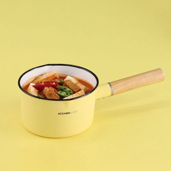 NS몰 아이젠베르그 쿠헨바움 인덕션 법랑 밀크팬 14cm 옐로우