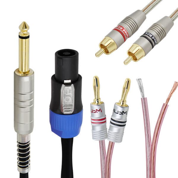 케이블마트G 국산 고급 스피콘 바나나 플러그 RCA 모노 스피커 케이블
