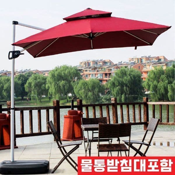 홍스몰77 초대형 각도조절 인테리어 파라솔 다이얼식 - 최저가 175,000원
