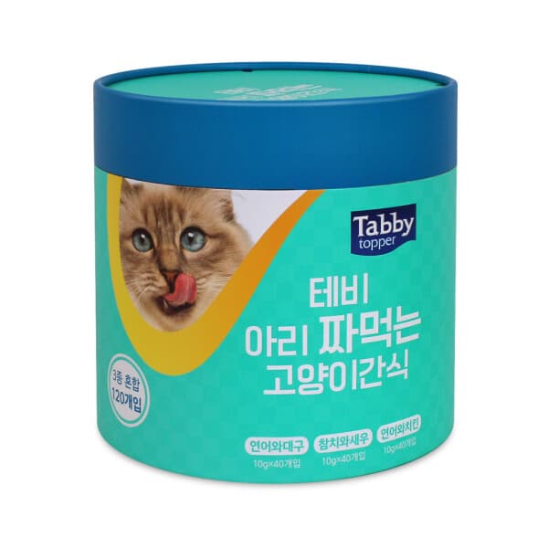 국민펫샵 테비 아리 짜먹는 고양이간식 블루 10g x 120개