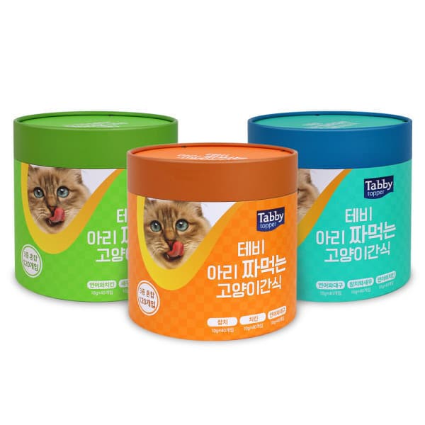 국민펫샵 테비 아리 짜먹는 고양이간식 10g x 120개 3종