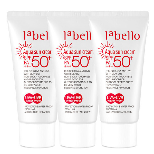 COSMATE 아쿠아 썬크림 SPF50+ PA+++ 50ml 워터프루프 3개