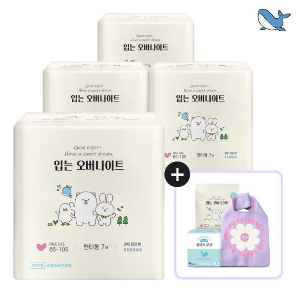 춤추는고래 입는 오버나이트 팬티형 7P 4팩 28매