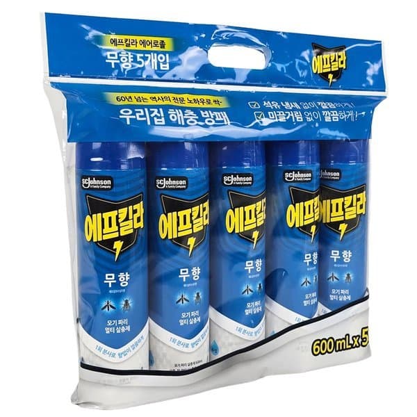 신세계몰 에프킬라 에어로졸 무향 600ml 5개