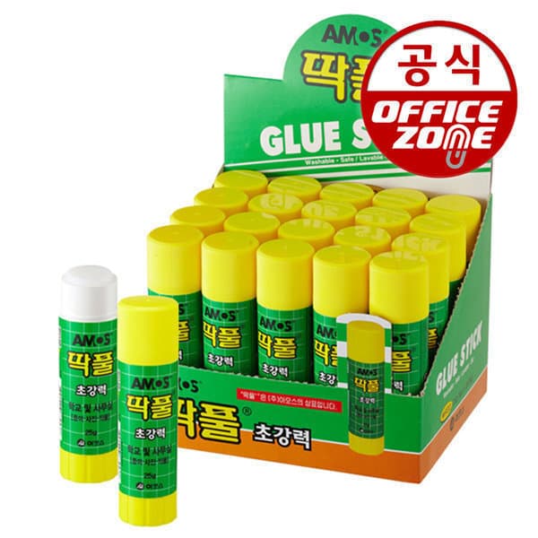 오피스존(주) 아모스 딱풀 25g 20개 투명풀 접착제 - 최저가 20,800원