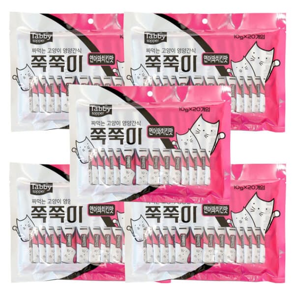 마스코타 테비 쭉쭉이 연어와치킨맛 10g x 20p x 5개