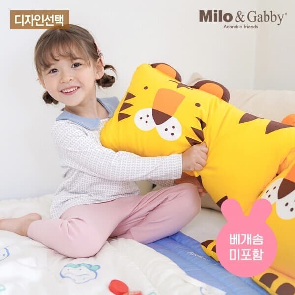 롯데 아이몰 밀로앤개비 동물 미니 베개 커버 디자인선택 솜미포함 - 최저가 20,070원