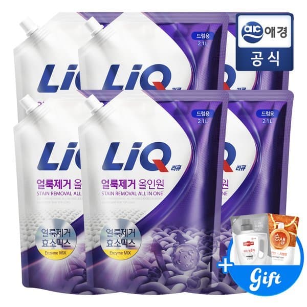 신세계몰 리큐 얼룩제거 올인원 세탁세제 리필 2.1L x 6개 + 400ML 증정 - 최저가 24,160원