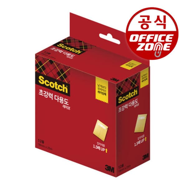 오피스존스토어 3M 스카치 초강력 다용도 테이프 리필 12롤 18mm x25m - 최저가 25,300원