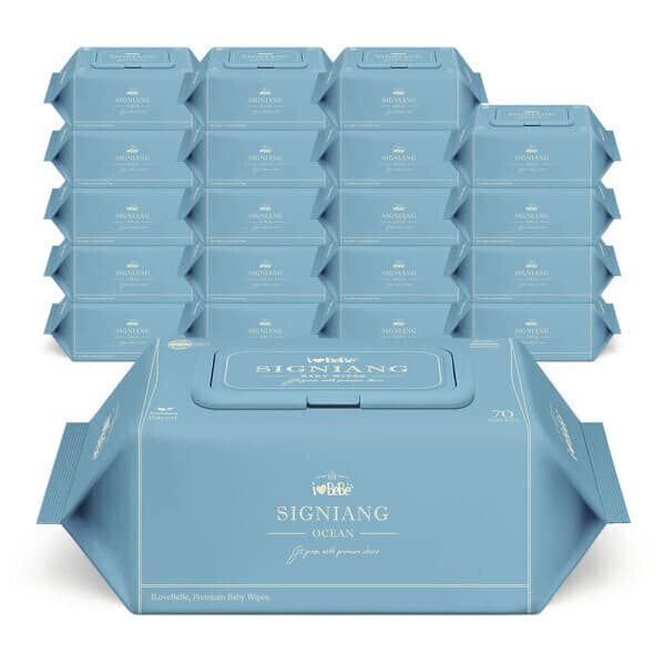 지앤티클린 시그니앙 오션 75g 70매 20팩 캡형 아기물티슈 - 최저가 22,610원