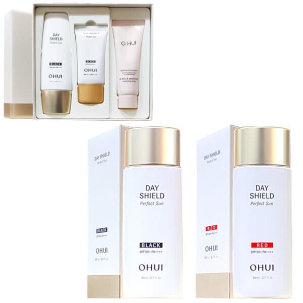 뷰라벨 오휘 데이쉴드 퍼펙트 선 블랙 레드 80ml