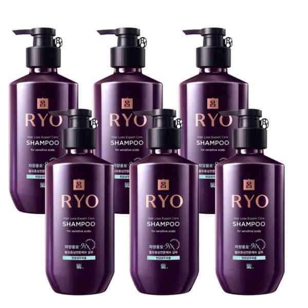 아모레퍼시픽바디헤어 려 자양윤모 9ex 탈모전문케어 샴푸 민감 400ml 6입
