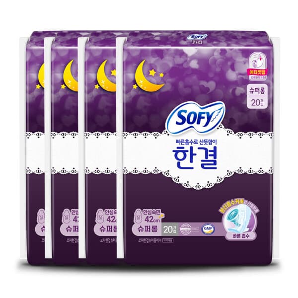 LG생활건강유니참 쏘피 바디피트 한결 슈퍼롱 20P x 4개