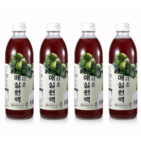 come61 다온매실원액 무농약 3년숙성 황매실 900ml 3+1병 (총4병) - 최저가 37,050원