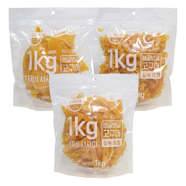 국민펫샵 테비 탱글탱글 고구마 1kg 3종 - 최저가 6,800원