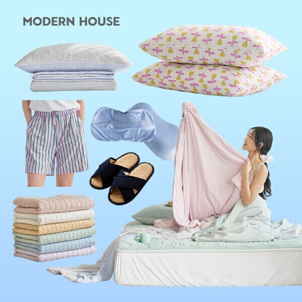 modernhouse 모던하우스 26년 NEW 3도씨 쿨나잇 패드 이불블랑켓 순면 베개 냉감패드 여름이불세트 차렵이불 SQK 국내산