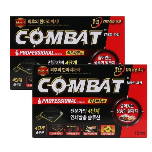 주식회사라이프폼 컴배트 파워 바퀴벌레 퇴치기 12개입X2