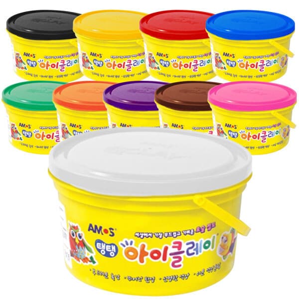 제노컴퍼니 아이클레이 600g 버킷 대용량 10색택1 낱색 클레이