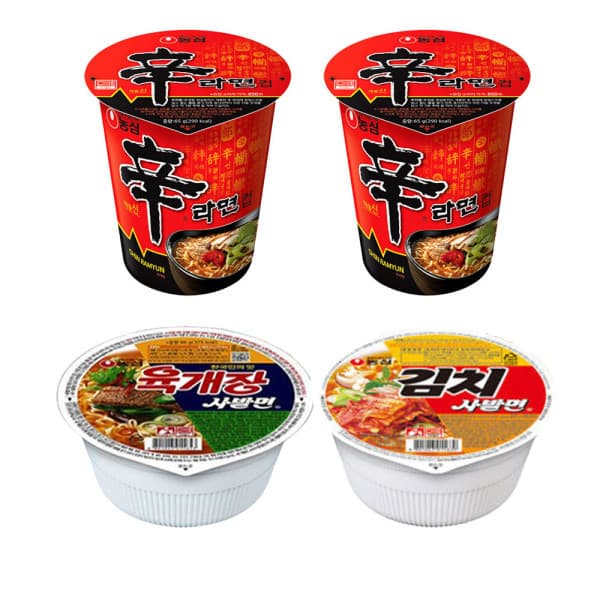 농심-스타배송 신라면컵 12개 + 육개장컵 6개 + 김치사발면 6개 (총 24개)