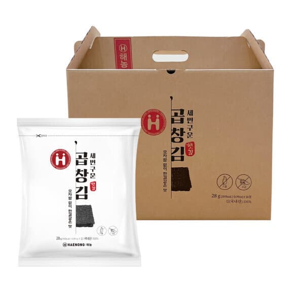 해농쇼핑몰 해농 세번구운 곱창김 선물세트 28g X 10봉
