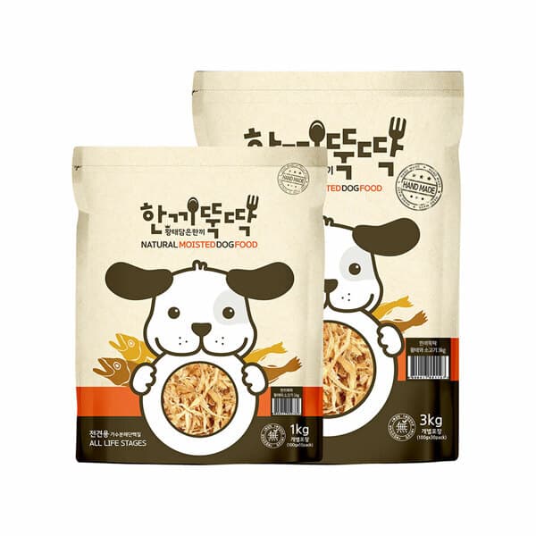 현대Hmall 한끼뚝딱 소프트 국산 강아지 사료 3kg+1kg