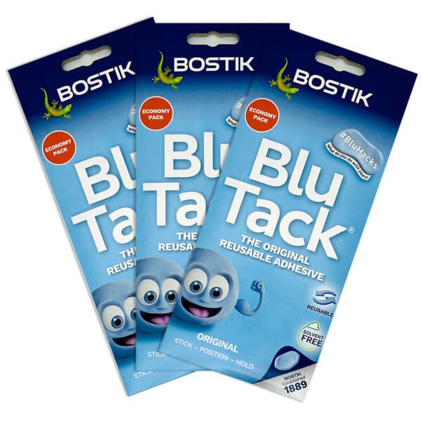 블루택스토리 블루택 정품 90G 3개 재사용 점토점착제 Bostik