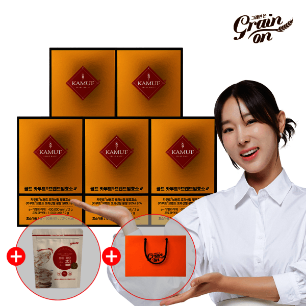 그레인온 골드 카무트효소G 5개월분(2g x 150포) + 쇼핑백 + 파로저당씬칩