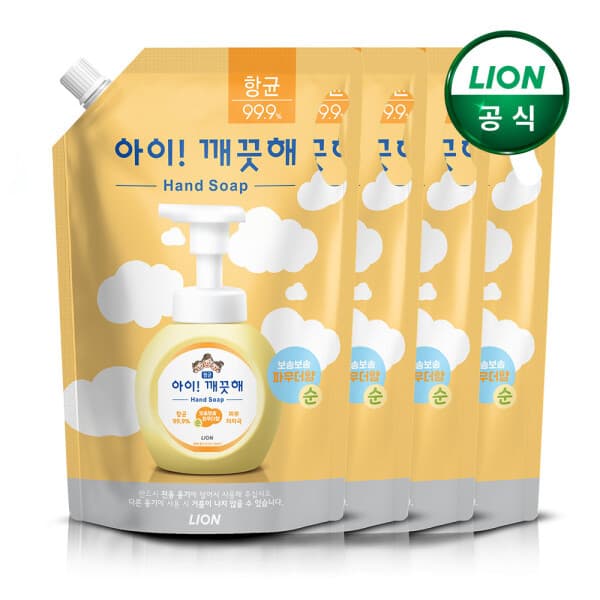 라이온코리아직영몰 핸드워시 순 1.8L리필 x 4개 - 최저가 43,050원