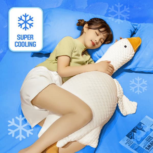 루시아이(LUXIAI) 슈퍼쿨링 냉감 오리 인형 바디필로우 대왕 쿠션